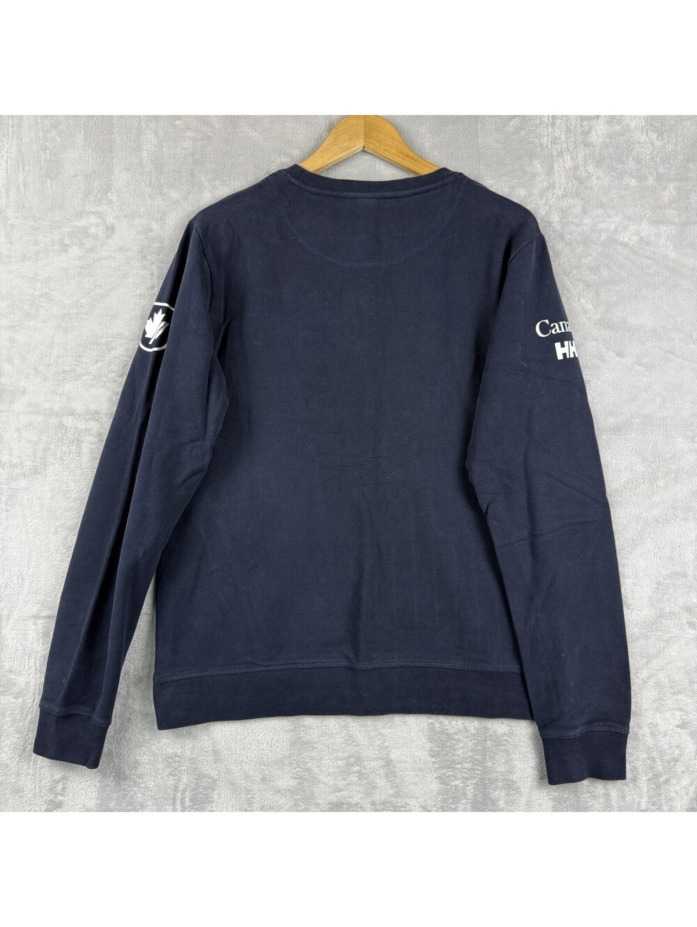Helly Hansen CANADA Ski Team Sweatshirt Olympics 1920-2020 Men L 100th Team Navy - Picture 2 of 10